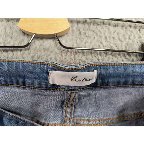 Kancan Jeans Womens 3XL Mid Rise Ankle Distressed Frayed Hem Skinny Stretch - Picture 10 of 12